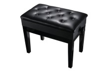 Adjustable Piano Bench Black