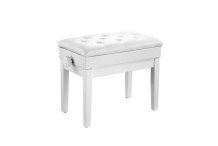 Adjustable Piano Bench White