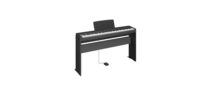 YAMAHA P-143 PORTABLE DIGITAL PIANO WITH WOODEN STAND